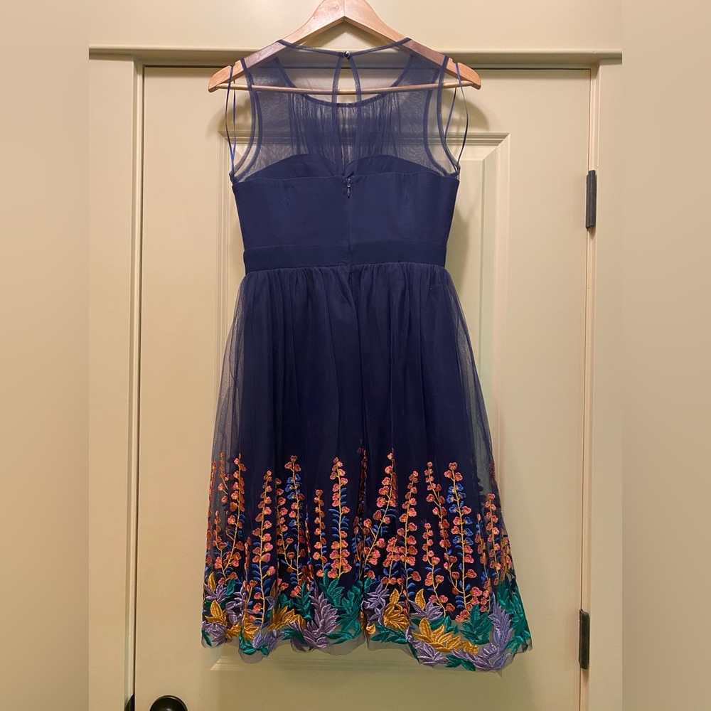 Geode dress- gorgeous!!!! Navy blue with beautiful flower embroidery for summer!